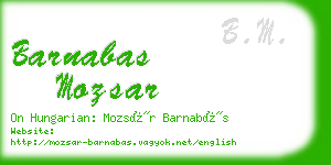 barnabas mozsar business card